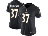 #37 Baltimore Ravens Iman Marshall Limited Women's Alternate Black Jersey Football Vapor Untouchable