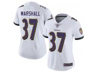 #37 Baltimore Ravens Iman Marshall Limited Women's Road White Jersey Football Vapor Untouchable