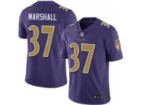 #37 Baltimore Ravens Iman Marshall Limited Youth Purple Jersey Football Rush Vapor Untouchable