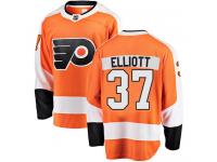 #37 Breakaway Brian Elliott Orange NHL Home Men's Jersey Philadelphia Flyers
