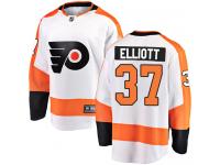 #37 Breakaway Brian Elliott White NHL Away Men's Jersey Philadelphia Flyers