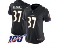 #37 Limited Iman Marshall Black Football Alternate Women's Jersey Baltimore Ravens Vapor Untouchable 100th Season