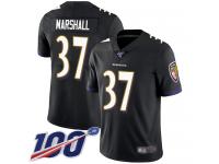 #37 Limited Iman Marshall Black Football Alternate Youth Jersey Baltimore Ravens Vapor Untouchable 100th Season