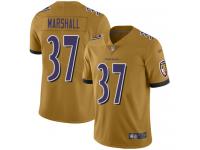 #37 Limited Iman Marshall Gold Football Youth Jersey Baltimore Ravens Inverted Legend Vapor Rush