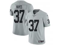 #37 Limited Lester Hayes Silver Football Youth Jersey Oakland Raiders Inverted Legend
