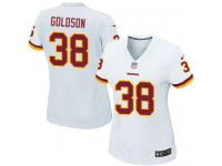 #38 Dashon Goldson Washington Redskins Road Jersey _ Nike Women's White NFL Game