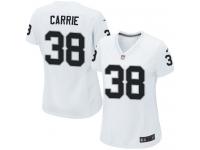 #38 T.J. Carrie Oakland Raiders Road Jersey _ Nike Women's White NFL Game