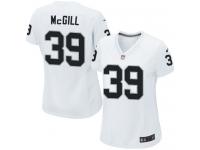 #39 Keith McGill Oakland Raiders Road Jersey _ Nike Women's White NFL Game