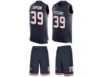 #39 Limited Tashaun Gipson Navy Blue Football Men's Jersey Houston Texans Tank Top Suit