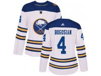 #4 Adidas Authentic Zach Bogosian Women's White NHL Jersey - Buffalo Sabres 2018 Winter Classic