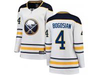 #4 Fanatics Branded Breakaway Zach Bogosian Women's White NHL Jersey - Away Buffalo Sabres