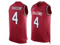 #4 Giorgio Tavecchio Red Football Men's Jersey Atlanta Falcons Player Name & Number Tank Top