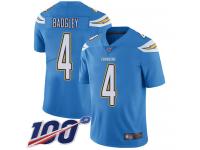 #4 Limited Michael Badgley Electric Blue Football Alternate Youth Jersey Los Angeles Chargers Vapor Untouchable 100th Season