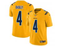 #4 Limited Michael Badgley Gold Football Youth Jersey Los Angeles Chargers Inverted Legend