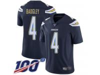 #4 Limited Michael Badgley Navy Blue Football Home Youth Jersey Los Angeles Chargers Vapor Untouchable 100th Season