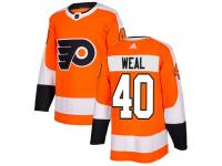 #40 Authentic Jordan Weal Orange Adidas NHL Home Youth Jersey Philadelphia Flyers