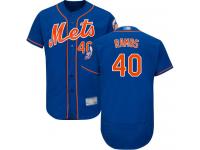 #40 Authentic Wilson Ramos Men's Royal Blue Baseball Jersey - Alternate New York Mets Flex Base
