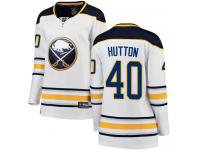 #40 Fanatics Branded Breakaway Carter Hutton Women's White NHL Jersey - Away Buffalo Sabres