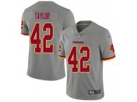 #42 Limited Charley Taylor Gray Football Men's Jersey Washington Redskins Inverted Legend