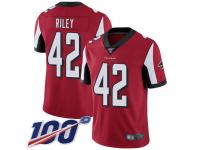 #42 Limited Duke Riley Red Football Home Men's Jersey Atlanta Falcons Vapor Untouchable 100th Season