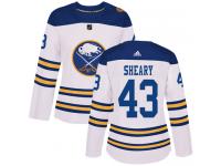 #43 Adidas Authentic Conor Sheary Women's White NHL Jersey - Buffalo Sabres 2018 Winter Classic