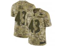 #43 Baltimore Ravens Justice Hill Limited Men's Camo Jersey Football 2018 Salute to Service