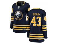 #43 Fanatics Branded Breakaway Conor Sheary Women's Navy Blue NHL Jersey - Home Buffalo Sabres