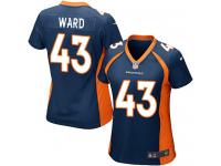 #43 T.J. Ward Denver Broncos Alternate Jersey _ Nike Women's Navy Blue NFL Game