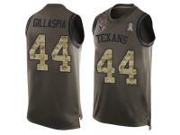 #44 Cullen Gillaspia Green Football Men's Jersey Houston Texans Salute to Service Tank Top