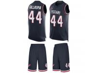 #44 Cullen Gillaspia Navy Blue Football Men's Jersey Houston Texans Tank Top Suit