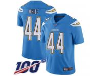 #44 Limited Kyzir White Electric Blue Football Alternate Youth Jersey Los Angeles Chargers Vapor Untouchable 100th Season