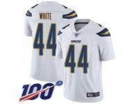 #44 Limited Kyzir White White Football Road Youth Jersey Los Angeles Chargers Vapor Untouchable 100th Season