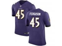 #45 Baltimore Ravens Jaylon Ferguson Elite Men's Home Purple Jersey Football Vapor Untouchable