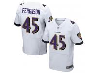 #45 Baltimore Ravens Jaylon Ferguson Elite Men's Road White Jersey Football