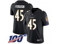 #45 Limited Jaylon Ferguson Black Football Alternate Men's Jersey Baltimore Ravens Vapor Untouchable 100th Season