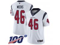 #46 Limited Jon Weeks White Football Road Men's Jersey Houston Texans Vapor Untouchable 100th Season
