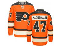 #47 Authentic Andrew MacDonald Black Adidas NHL Alternate Youth Jersey Philadelphia Flyers