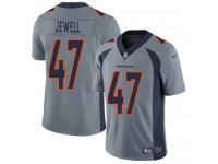 #47 Limited Josey Jewell Silver Football Youth Jersey Denver Broncos Inverted Legend