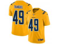 #49 Limited Drue Tranquill Gold Football Youth Jersey Los Angeles Chargers Inverted Legend