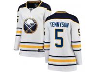 #5 Fanatics Branded Breakaway Matt Tennyson Women's White NHL Jersey - Away Buffalo Sabres