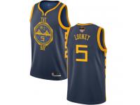 #5  Kevon Looney Navy Blue Basketball Men's Jersey Golden State Warriors City Edition 2019 Basketball Finals Bound