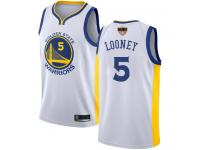 #5  Kevon Looney White Basketball Men's Jersey Golden State Warriors Association Edition 2019 Basketball Finals Bound