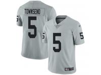 #5 Limited Johnny Townsend Silver Football Men's Jersey Oakland Raiders Inverted Legend