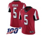 #5 Limited Matt Bosher Red Football Home Men's Jersey Atlanta Falcons Vapor Untouchable 100th Season