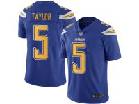 #5 Limited Tyrod Taylor Electric Blue Football Men's Jersey Los Angeles Chargers Rush Vapor Untouchable