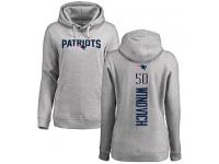 #50 Chase Winovich Ash Football Backer Women's New England Patriots Pullover Hoodie