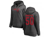 #50 Chase Winovich Ash Football One Color Women's New England Patriots Pullover Hoodie