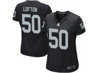 #50 Curtis Lofton Oakland Raiders Home Jersey _ Nike Women's Black NFL Game