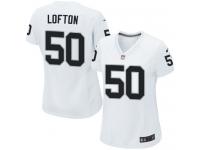 #50 Curtis Lofton Oakland Raiders Road Jersey _ Nike Women's White NFL Game