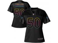 #50 Game Christian Miller Black Football Women's Jersey Carolina Panthers Fashion